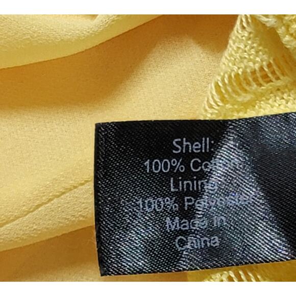 Lane Bryant Yellow Loose Knit Layered Lined Top 14 16 Lightweight Soft Flowy - Picture 5 of 7